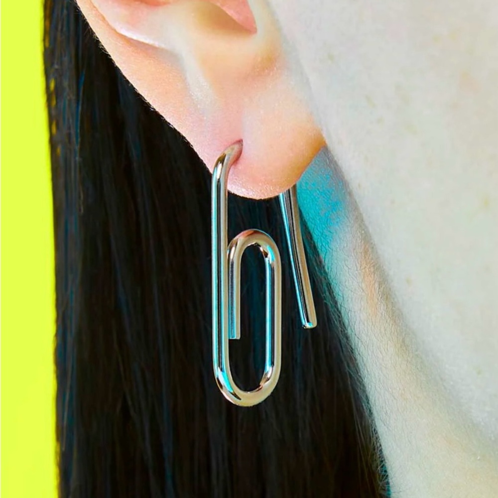 Mini Paper Clip Earring Pair
